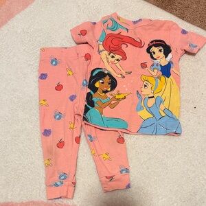 Disney Princess Pink and Blue Kids Pajama Set